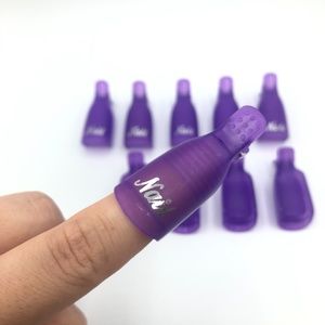 Purple - 10 Piece - Gel Nail Soak Off Caps